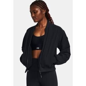 Under Armour Mission Reversible Bomber Athletic Jacket Black size Large
